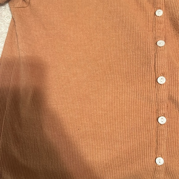 Thin aerie sweater shirt. Light burnt orange. - Picture 3 of 3